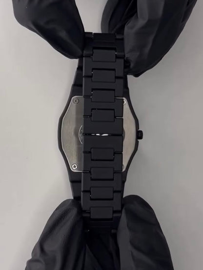 Full BLACK AURA Quartz Watch – Lightweight Design, , Premium Quality & Finish - Best Quality Analog Watch For Boys - Watch For Men | Full Black Color Watch - (Without Box)
