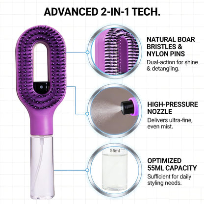 2 In 1 Spray Hair Brush