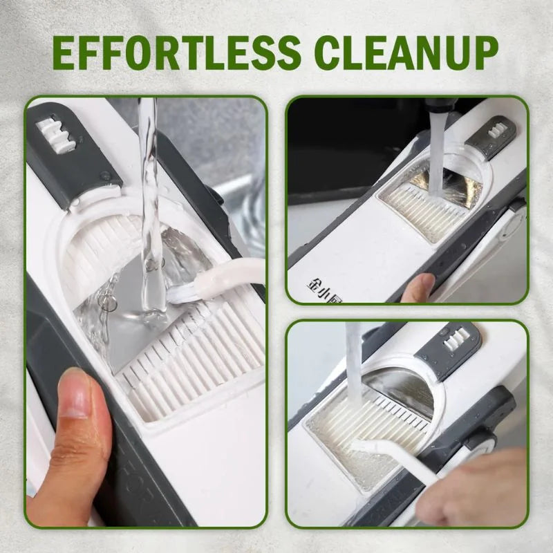 Vegetable Slicer Chopper | Manual Mandoline Cutter / Grinder | Multi-Function Fruit  &  Vegetable Slicer