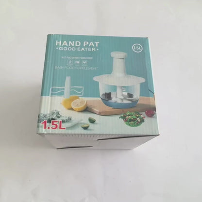 1.5L Manual Hand Push Chopper & Multifunctional Mixer | Vegetable Chopper and Baby Food Maker