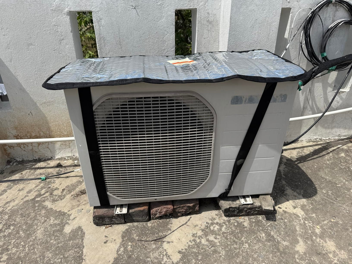 AC Outdoor Unit Protector Aluminium Cover With Straps