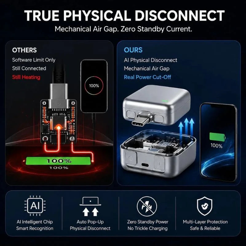 Autopop AI Charger - 140W Fast Charging  | Model LX-007 | Smart Auto Power Cut-Off Battery Protector | Type-C to Type-C Fast Charging Guardian